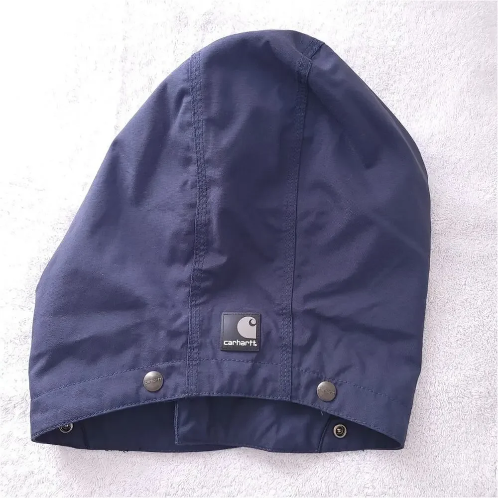 Carhartt Shoreline C72 Waterproof Rain Jacket Mens Size XL Blue Hooded Full Zip